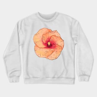 Flower with Water Droplets Crewneck Sweatshirt